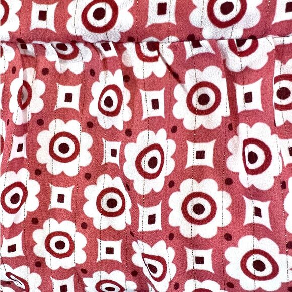 Pink all over print tie back peplum top size XL - Picture 4 of 6